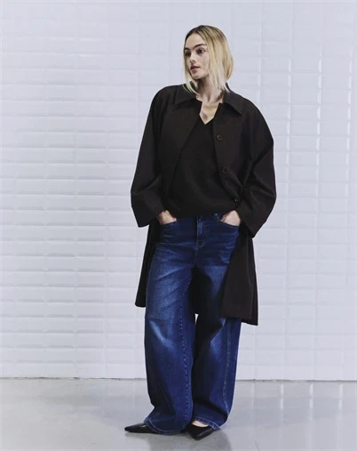 Withblack - WBLJayline Tailored Coat Jakke - Dark Brown Stripe 